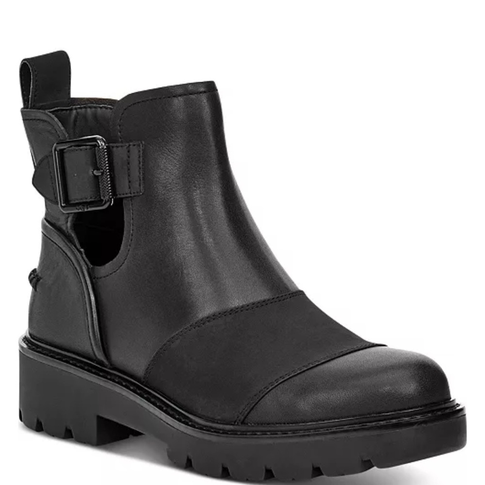 UGG Black Ankle Booties with Buckle Detail - size 9